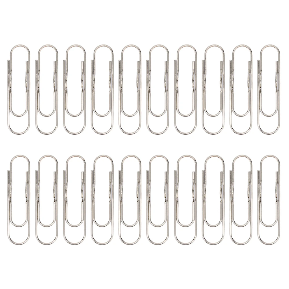 20Pcs Metal Pen Clips Electroplated Strong Clamping Durable Exquisite Book Pen Holder for Office School Meeting Silver