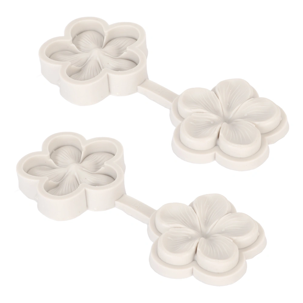 2Pcs Silicone Fondant Mold Flower Style Food Grade Microwave Safe Multi Purpose Chocolate Molds for Cake Soap DIY