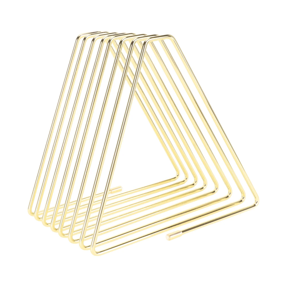 Retractable Book Ends 1.0 to 2.6in Spacing Triangular Electroplated Metal Book Stoppers for Family Office Dormitory Gold