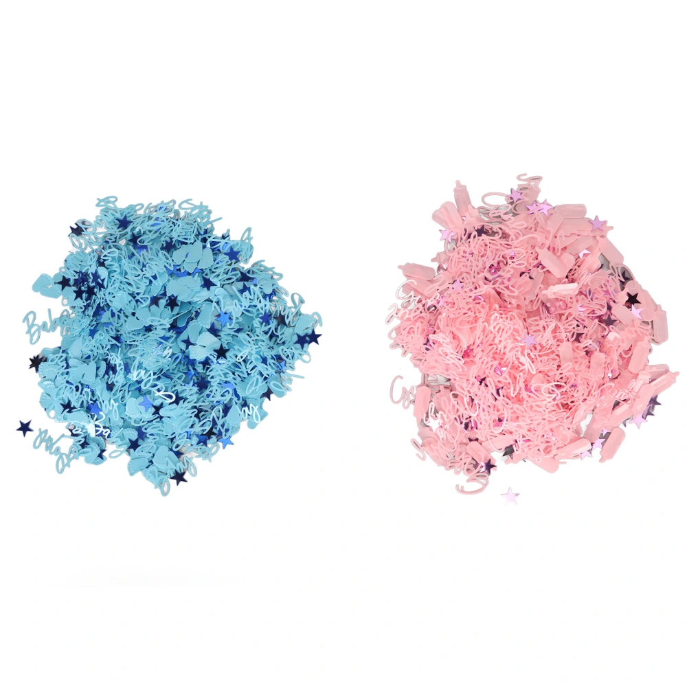 160g Gender Reveal Confetti Exquisite Reusable Gender Reveal Table Confetti Pink Blue Confetti for Baby Shower Party