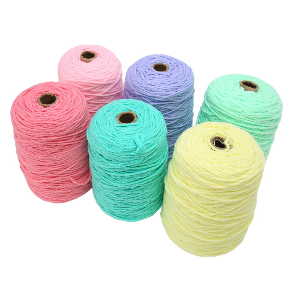 6 Rolls Tufting Yarn 8 Shares 437 Yards Each Fade Resistant Shrink Resistant Carpet Knitting Yarn Rug Yarn for Weaving