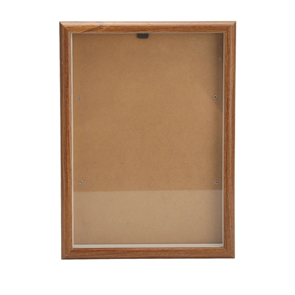 Picture Frame with Bracket High Transmittance Prevent Deformation Simple Photo Frame for Bedroom Brown