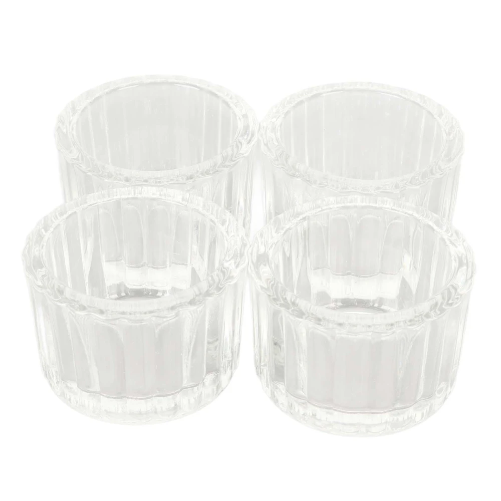 Glass Tealight Candle Holder Set HM2330601 of 4 Clear Tealight Candle Holders for Table Centerpiece