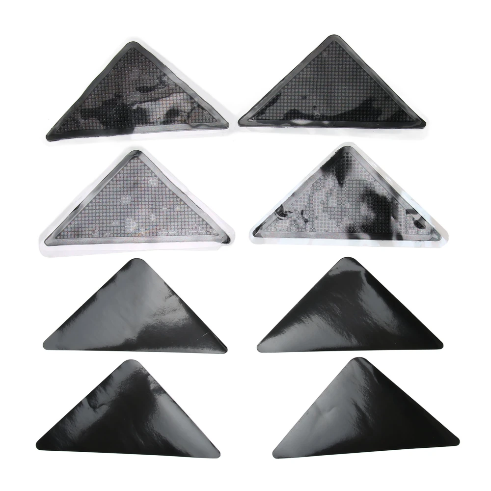 4Pcs Rug Gripper Triangle Shock Absorption Strong Grip Non Slip Carpet Tape for Ceramic Tiles Hardwood