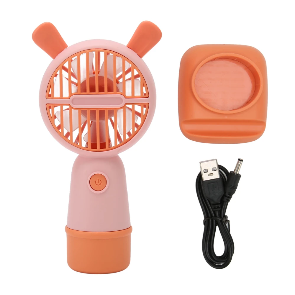 Handheld Fan Mini Portable USB Rechargeable Handheld Cooler Quiet Powered Desk Fan Vibrant Pink