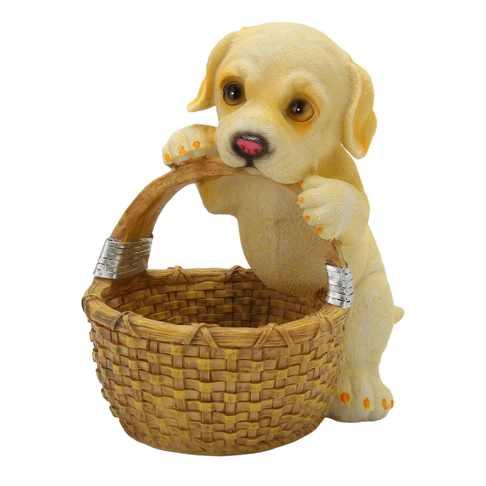 Puppy Key Tray Resin Storage Plate Jewelry Holder Home Decoration for Bedroom Office