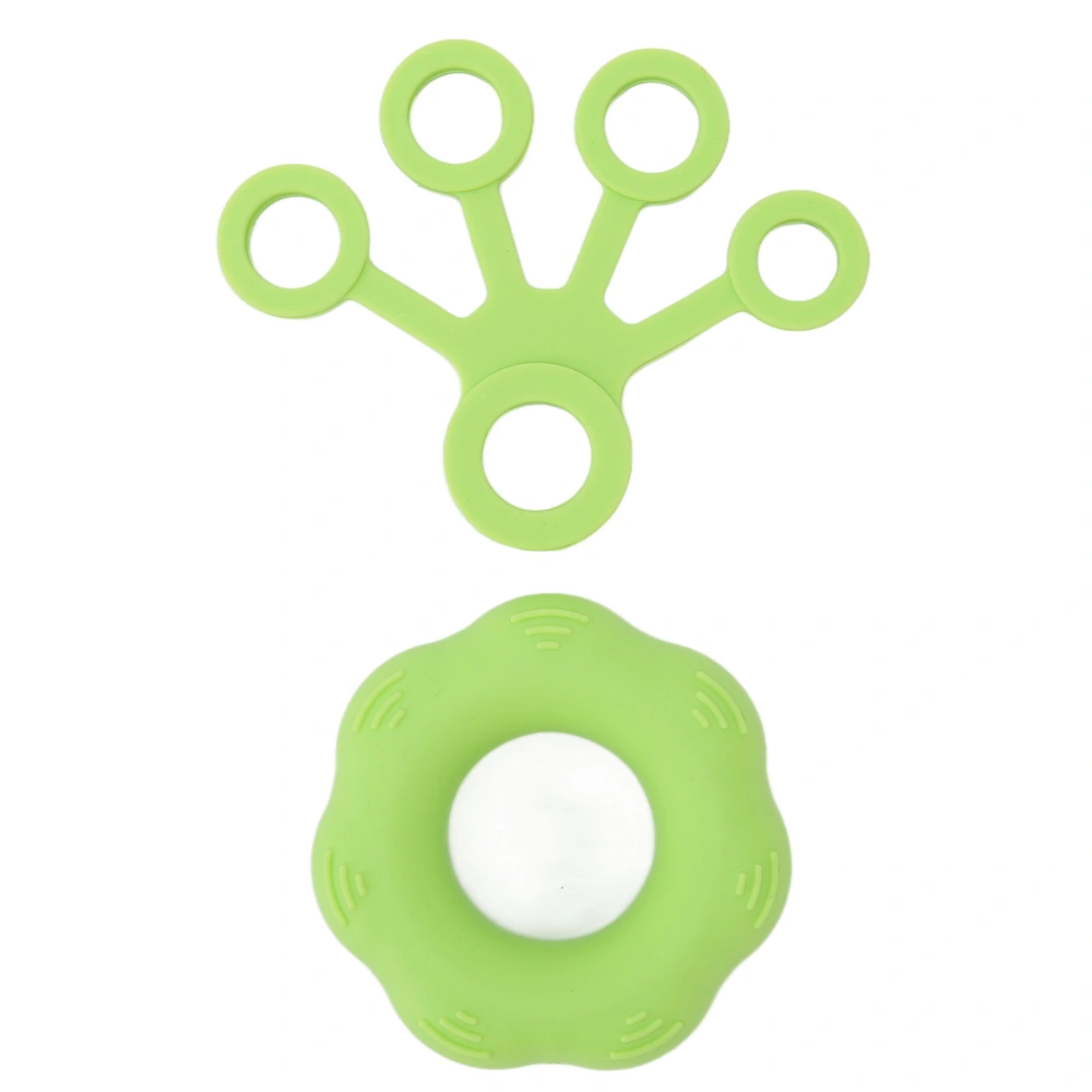 Finger Stretcher Hand Grip Strengthener Silicone Elastic Portable Lightweight Washable Finger Trainer for Exercise Light Green