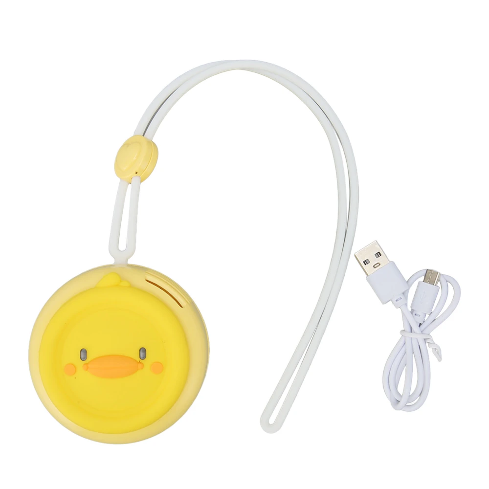 Rechargeable Necklace Fan with Adjustable Lanyard Bladeless 3 Levels Adjustable Rechargeable Mini Hanging Neck Fan for Outdoor Duck