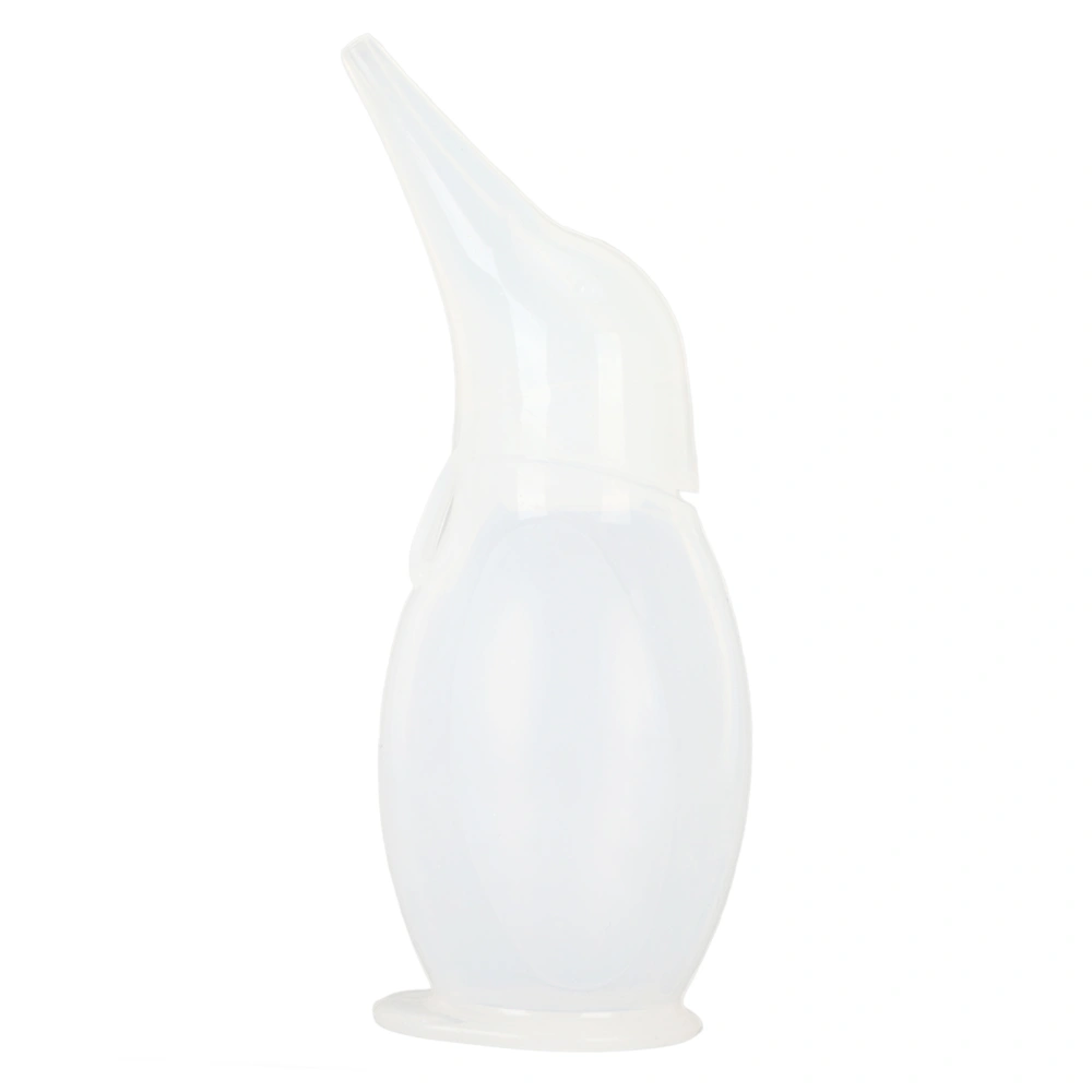 Silicone Baby Nasal Aspirator Penguin Appearance Transparent Reusable Baby Nose Cleaner Baby Nose Sucker for Daily Use