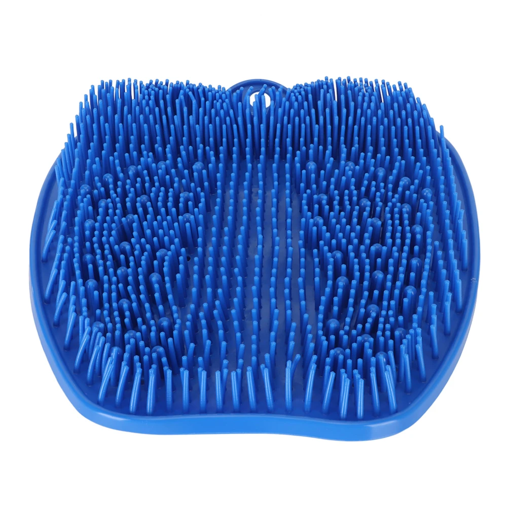 Shower Foot Scrubber Soft Silicone Anti Slip Suction Cup Odour Removal Foot Washer for Bathing Bathroom Massage Blue