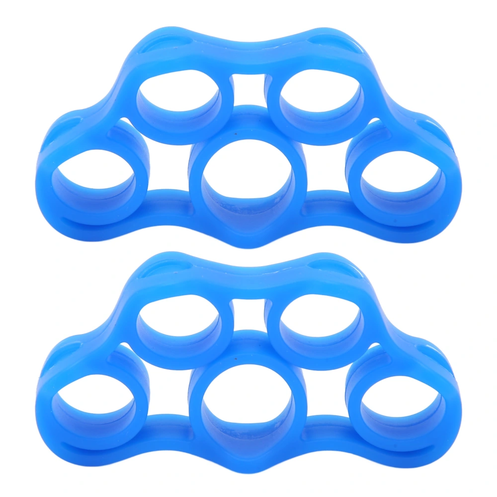 2pcs Silicone Finger Exerciser Improve Finger Dexterity High Flexibility Hand Grip Strengthener Hand Resistance Bands for Elderly Royalblue 8.8LB