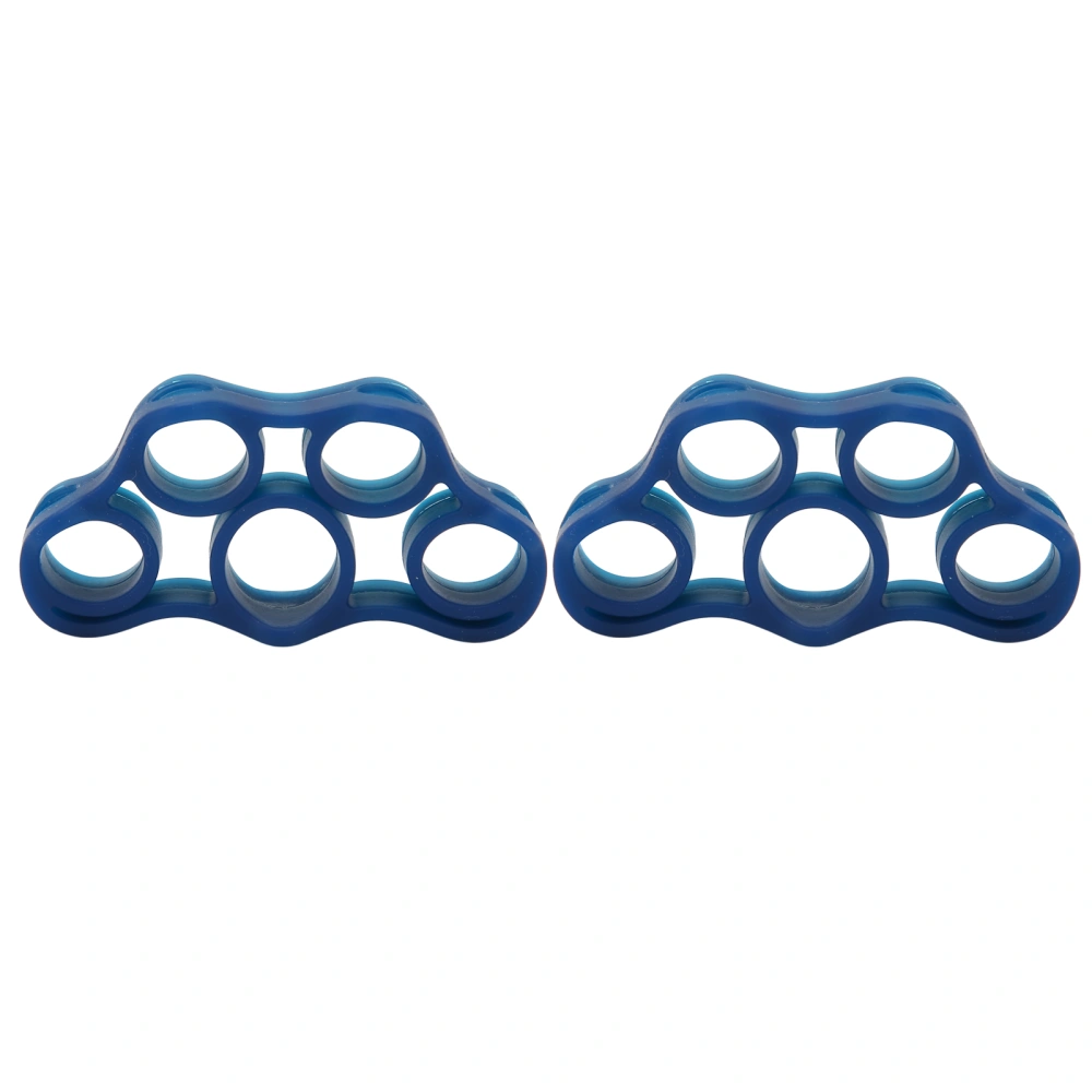 2Pcs Finger Exerciser Soft High Flexibility Silicone Portable Skin Friendly Finger Stretcher for Family Elderly Kids Dark Blue 11LB