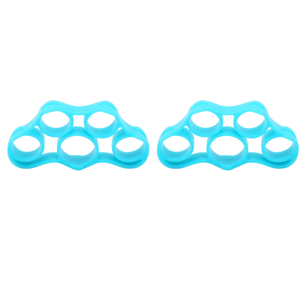 2Pcs Finger Exerciser Soft High Flexibility Silicone Portable Skin Friendly Finger Stretcher for Family Elderly Kids Lake Blue 8.8LB