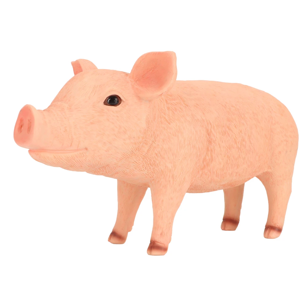 Pig Statue Cute Lifelike Look Weatherproof Durable Resin Stable Baby Pig Figurine for Garden Patio Backyard