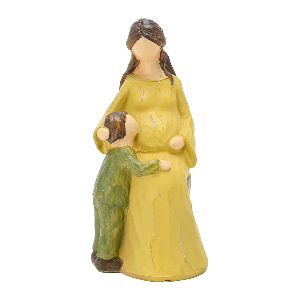 Mother Child Statue Beautiful Artistic Vivid Resin Mother Child Figurine Sculpture Shelf Decoration