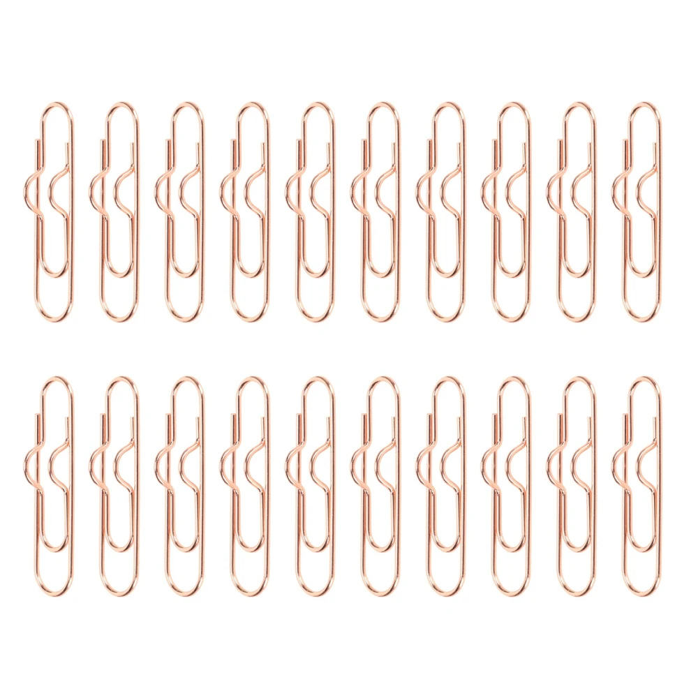 20 Pcs Pen Clip Metal Strong Clamping Force Anti Lost Paper Clip Pencil Holder for School Office Rose Gold