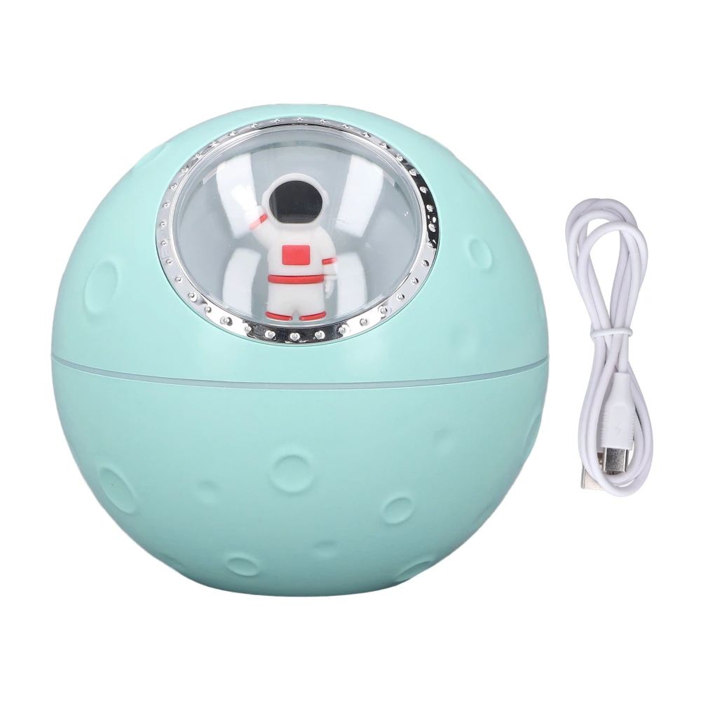 Space Capsule Humidifier 2 Gears Adjustable 300ml Quiet Cute Astronaut Humidifier with Diffuser and Nightlight Green