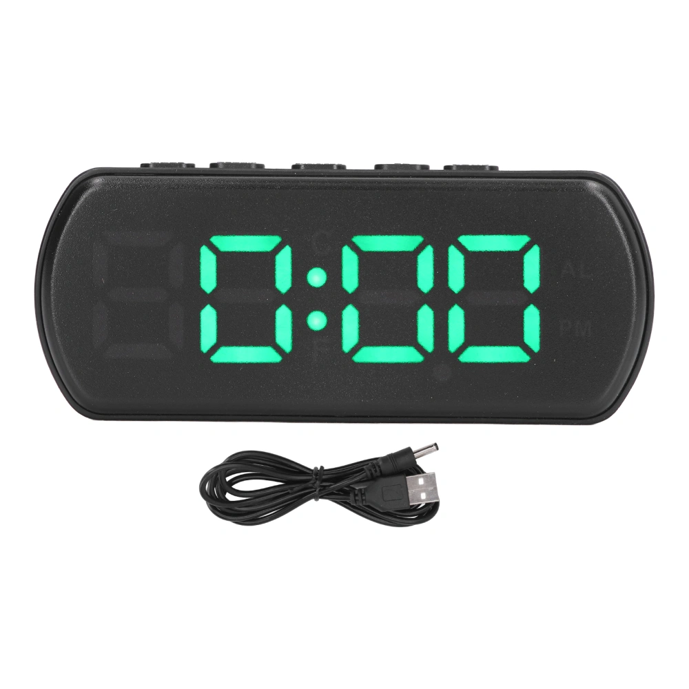 Digital Alarm Clocks Snooze Temperature 12 24Hr Small Electronic Desk Clock with LED Display for Kitchen Office Bedroom Green