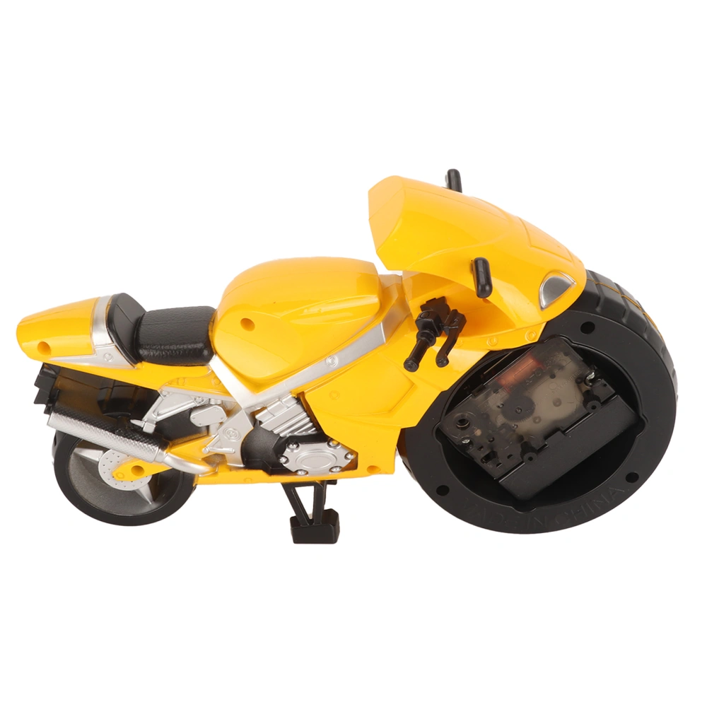 Motorcycle Alarm Clock Battery Powered Accurate Timing Exquisite Fashion Vintage Alarm Clock for Offices Bars Yellow