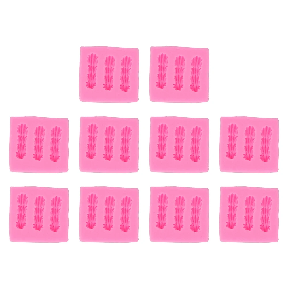 10PCS Silicone Baking Mold Multipurpose High Temperature Resistant DIY Biscuit Chocolate Candy Mould Pink