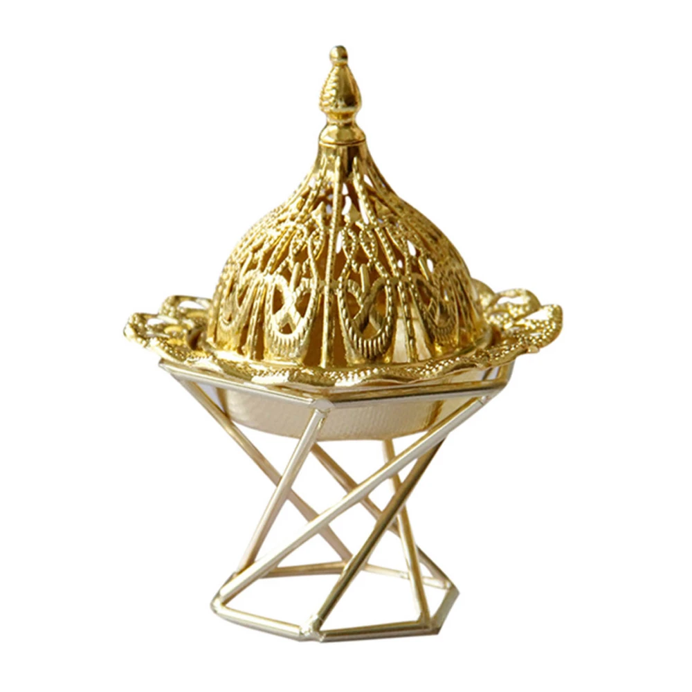 Gold Incense Burner Exquisite Rust Prevention Metal Vintage Incense Burner for Home Decoration Bedroom