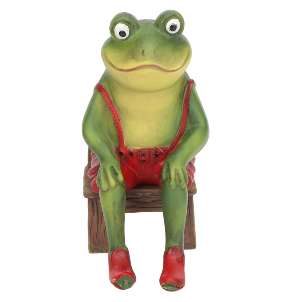 Frog Statue Resin Cute Funny UV Resistant Frog Sculpture Ornament for Garden Decoration