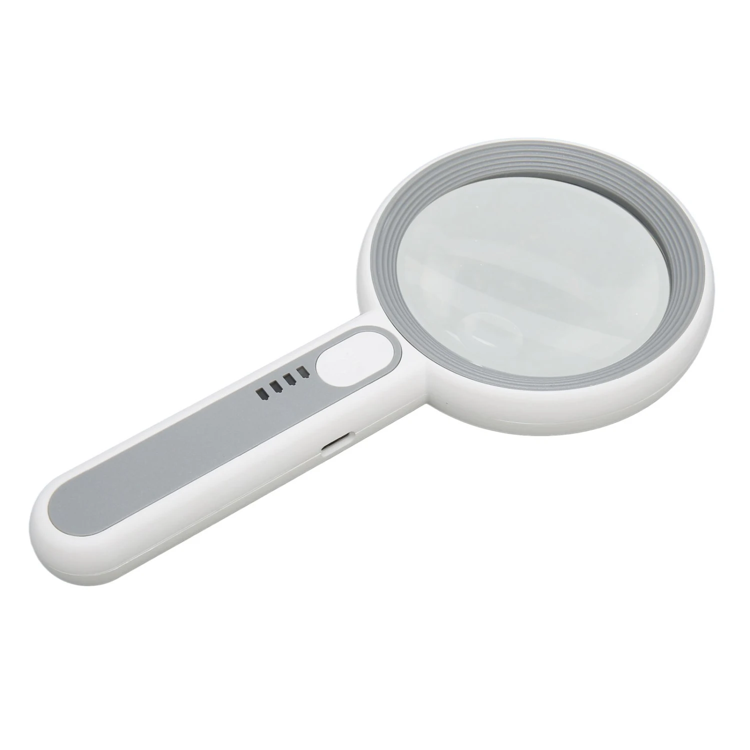 Lighted Magnifying Glass 5X 12X Ergonomic Touch Switch LED Light 3 Modes Handheld Magnifier for Seniors Reading Jewelry