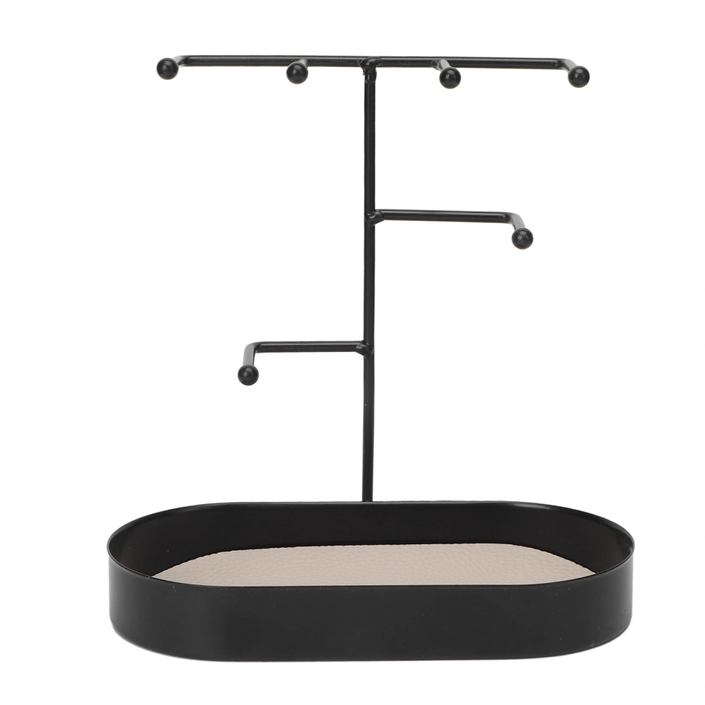 Jewelry Organizer Stand Black Iron Necklace Holder Jewelry Display Stand for Bathrooms Dressing Table