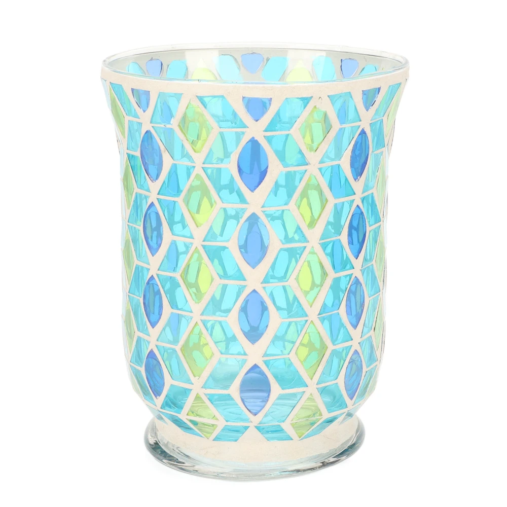 Mosaic Candle Holder Handcrafted Exquisite Windproof Glass Candle Holder Tealight Candle Holder for Cafes Bars