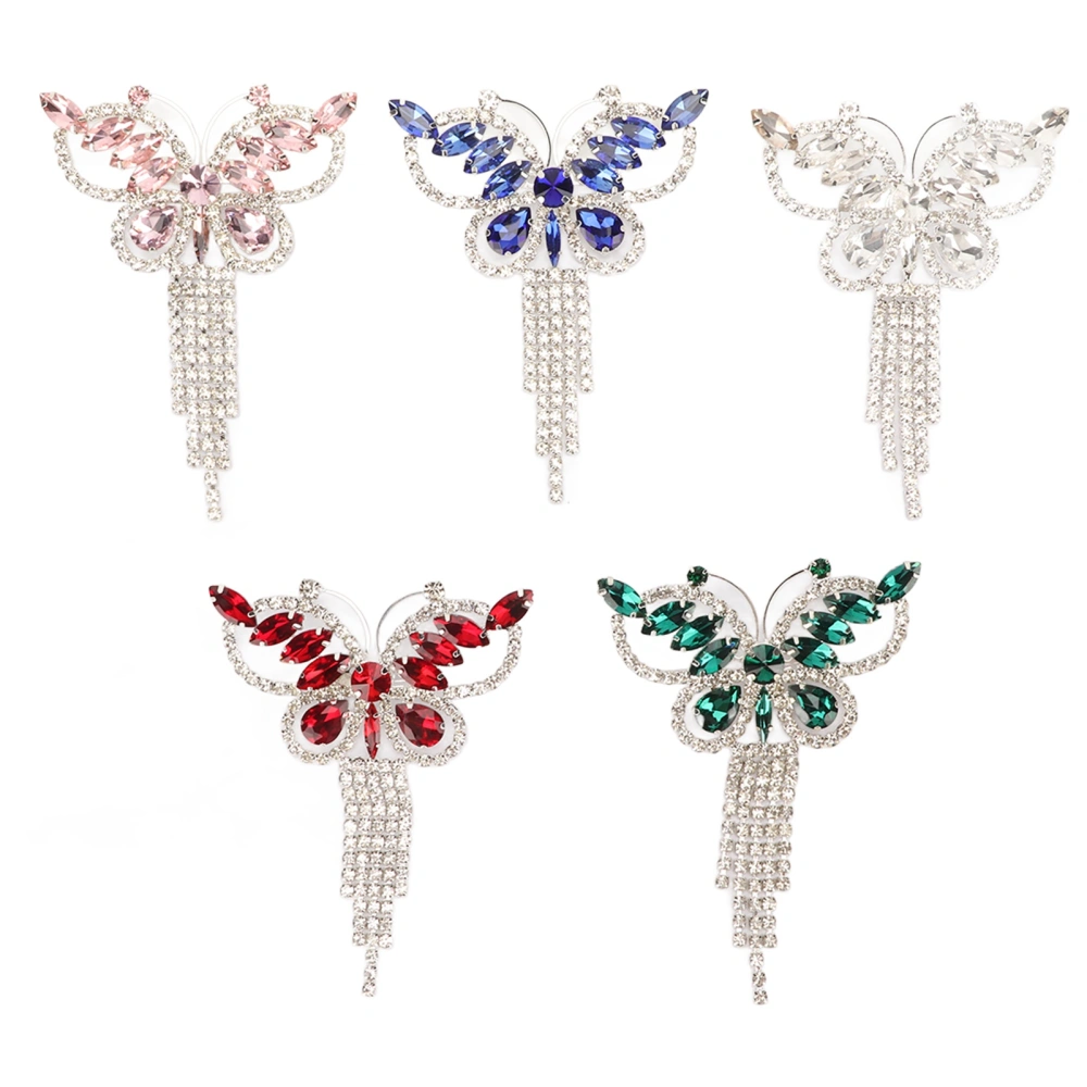 5Pcs Rhinestone Brooch Pin Assorted Colors Elegant Style Eye Catching Crystal Brooch for Party Wedding Christmas