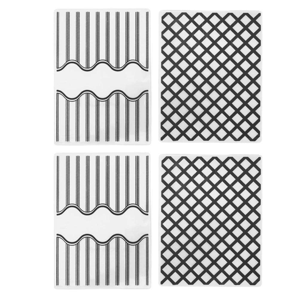 4PCS Plastic Embossing Folder Set Decorative Embossed Machine Template for Card DIY Craft