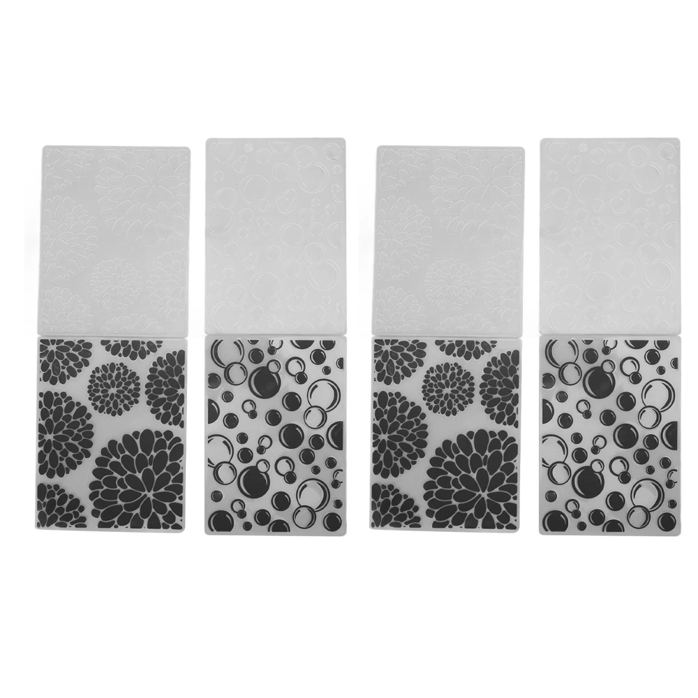 4Pcs Embossing Folders Unique Design Concave Convex Texture Embossing Template Folder for DIY Invitations Cards Making