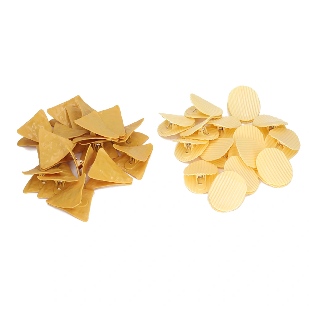 30pcs Cute Chip Clips Round Triangle Storage Chip Clips Snack Sealing Clips Sewing Clips Office Ticket Clips