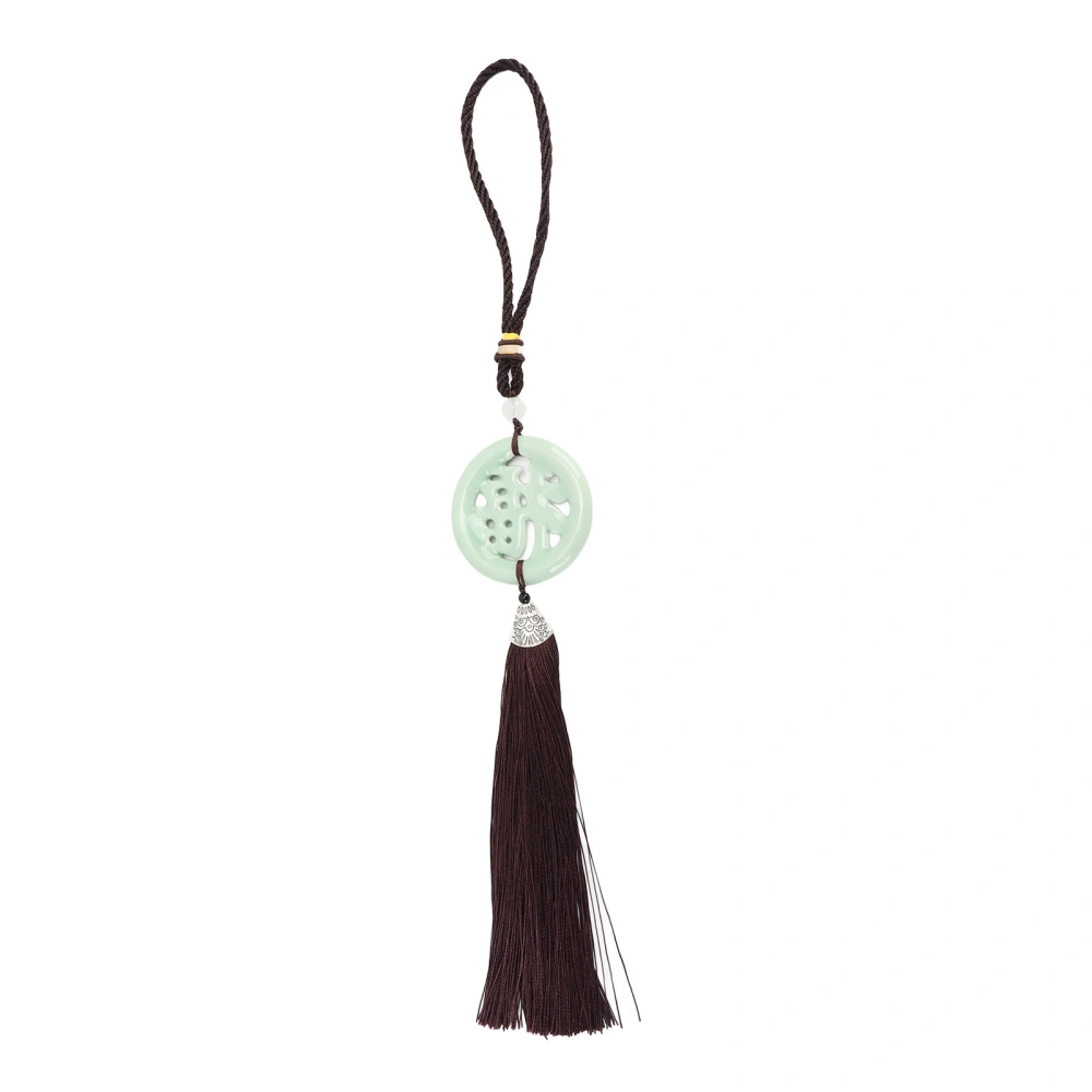 Tassel Pendant Elegant Porcelain Light Weight Elegant Style Widely Used Keychain Tassel for Car Wallet Bag Type 2