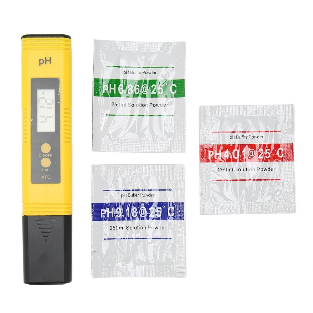 PH Tester Digital Backlight Horizontal Display Automatic Temperature Compensation Pocket Size PH Meter for Fishbowl