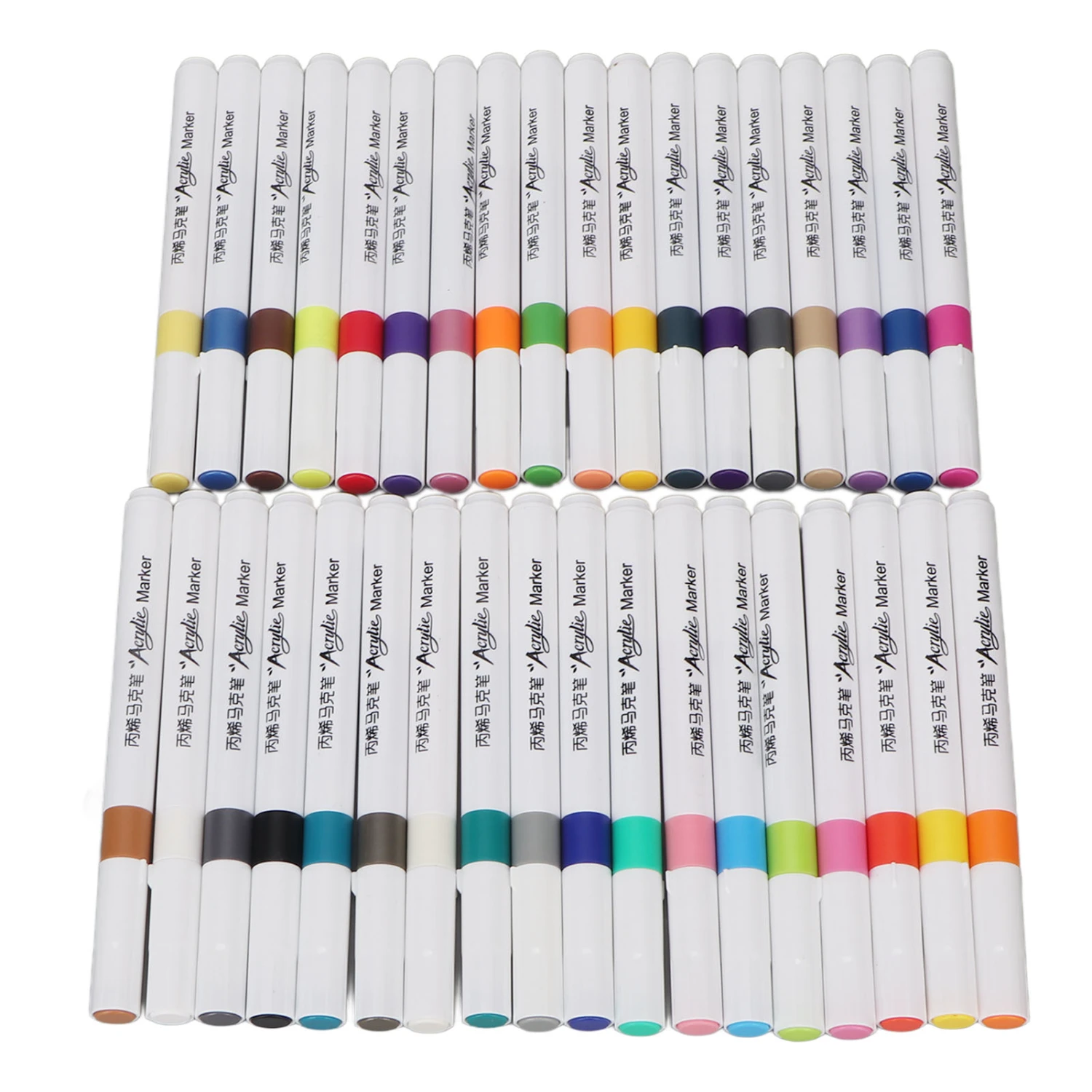 Acrylic Paint Markers Water Based Ink Waterproof High Coverage Paint Pens Paint Markers for DIY Painting 36 Color
