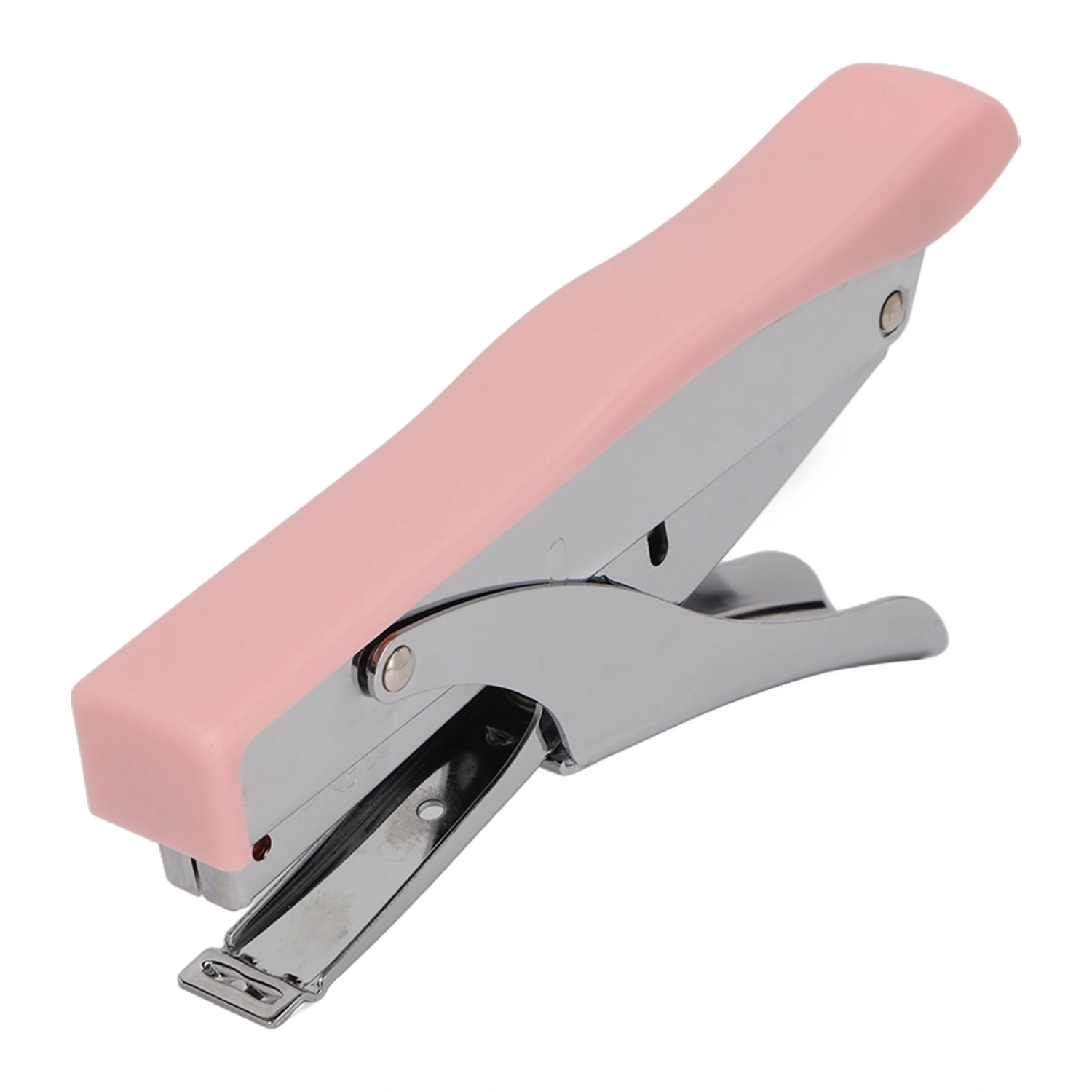 Hand Held Stapler Ergonomic Frosted Surfaces Portable Plier Stapler Home School Office Binding Documents Pink