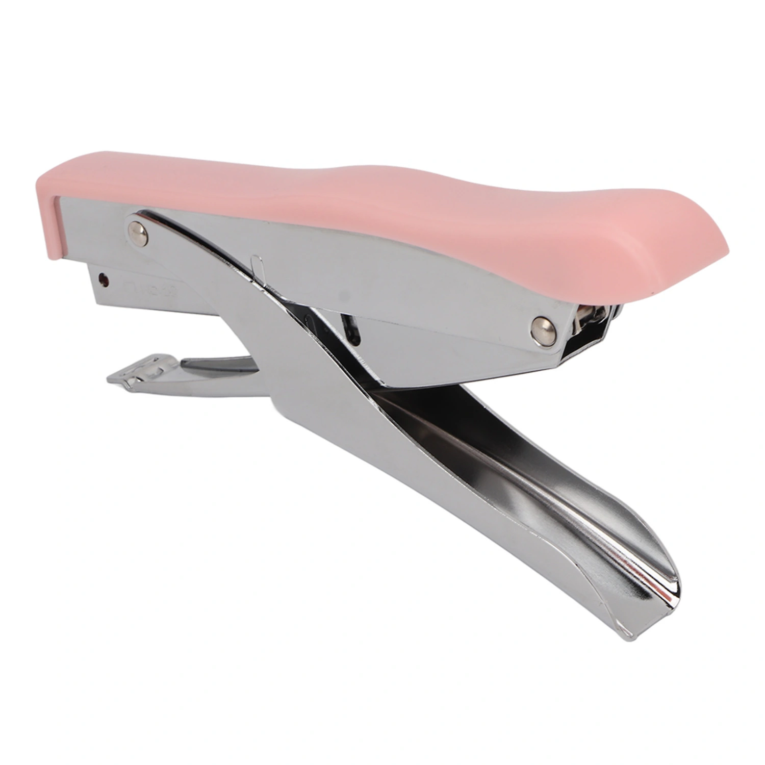 Hand Held Stapler Ergonomic Frosted Surfaces Portable Plier Stapler Home School Office Binding Documents Pink