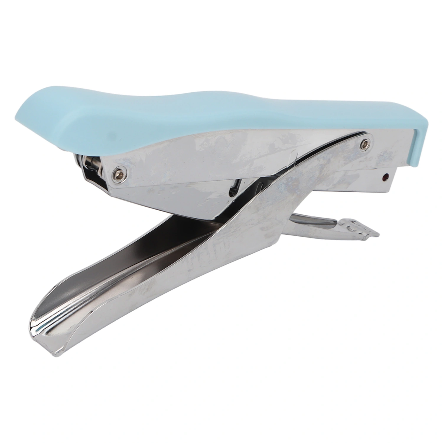 Hand Held Stapler Ergonomic Frosted Surfaces Portable Plier Stapler Home School Office Binding Documents Blue