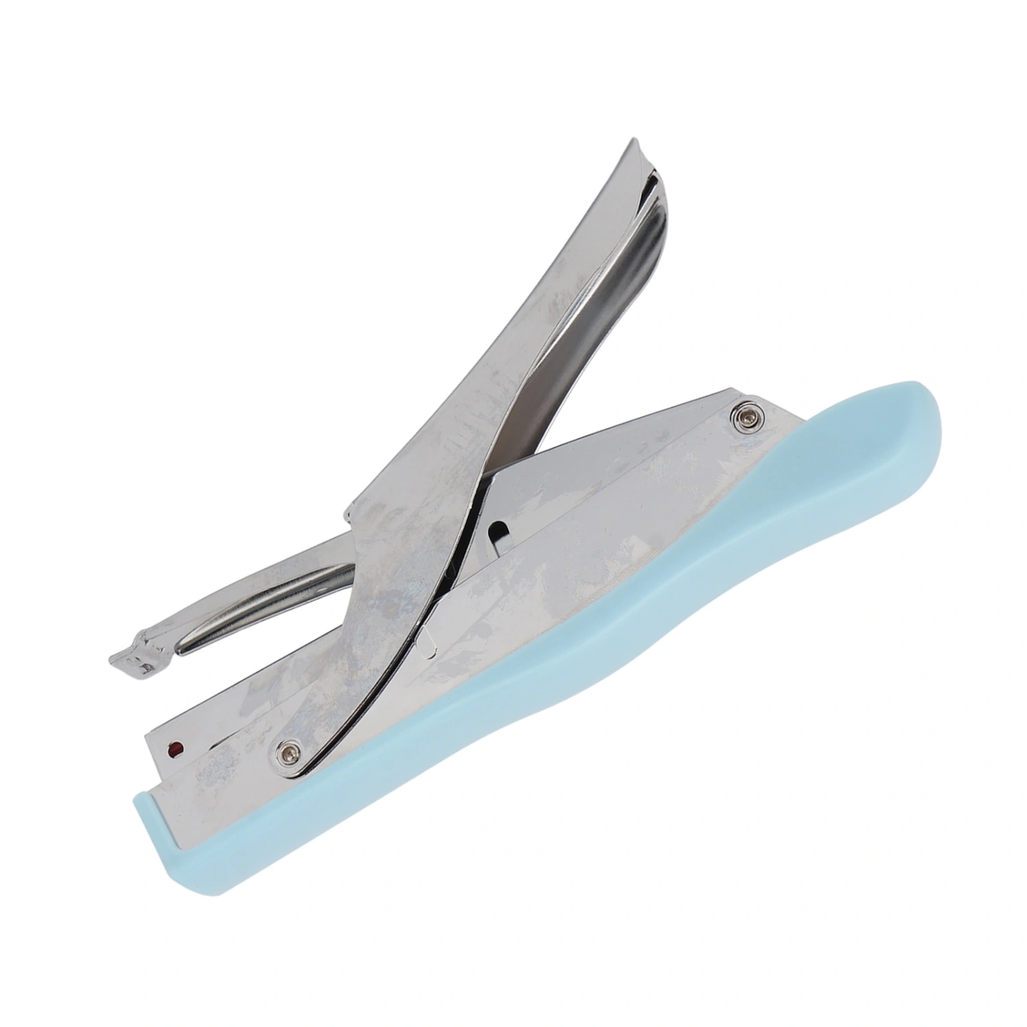 Hand Held Stapler Ergonomic Frosted Surfaces Portable Plier Stapler Home School Office Binding Documents Blue