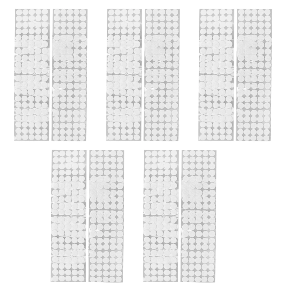 500 Pairs Hook and Loop Dots White 2cm Round Reusable Self Adhesive Dots Tapes for DIY Craft Sewing