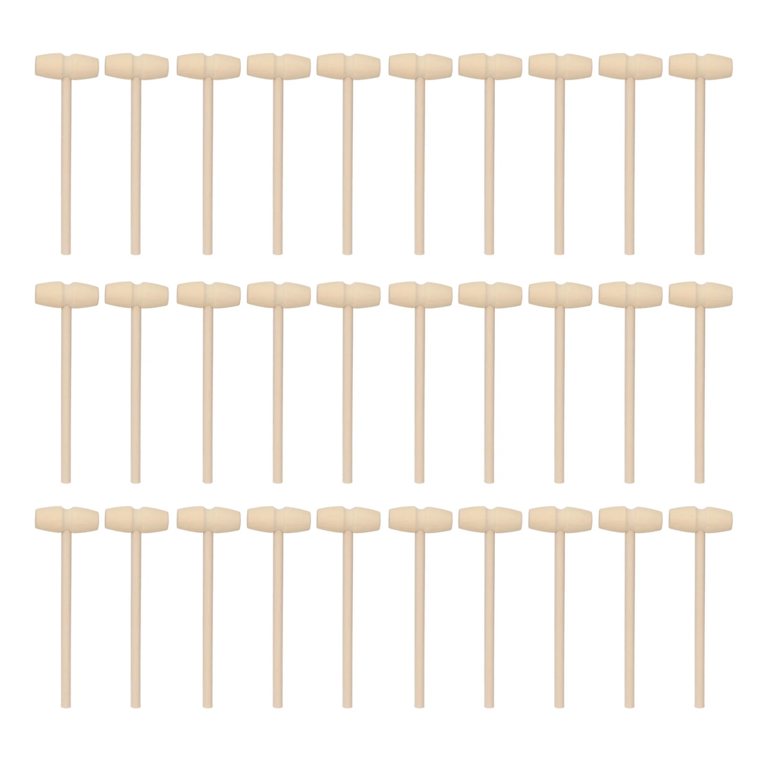 30pcs Mini Wooden Hammer Kids Toys Wooden Crab Lobster Mallet for Breakable Chocolate Heart