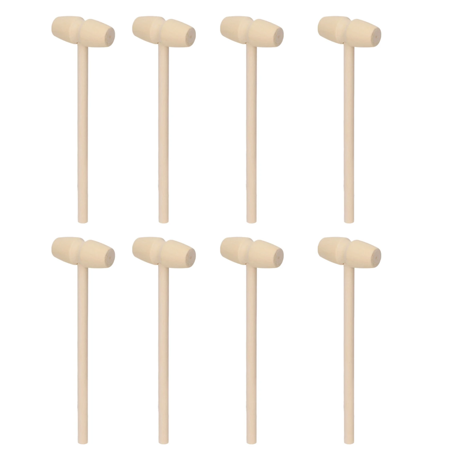 30pcs Mini Wooden Hammer Kids Toys Wooden Crab Lobster Mallet for Breakable Chocolate Heart