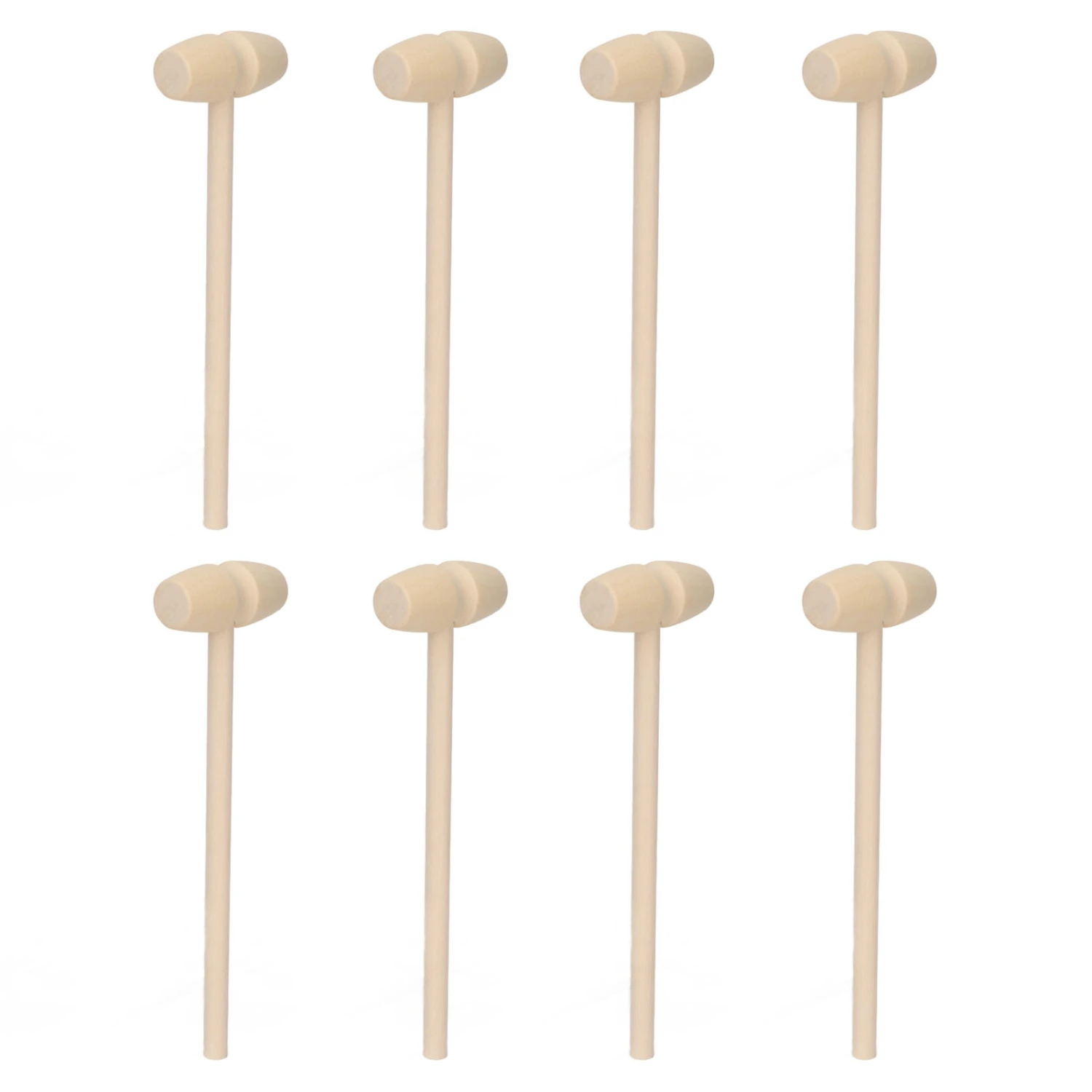 30pcs Mini Wooden Hammer Kids Toys Wooden Crab Lobster Mallet for Breakable Chocolate Heart