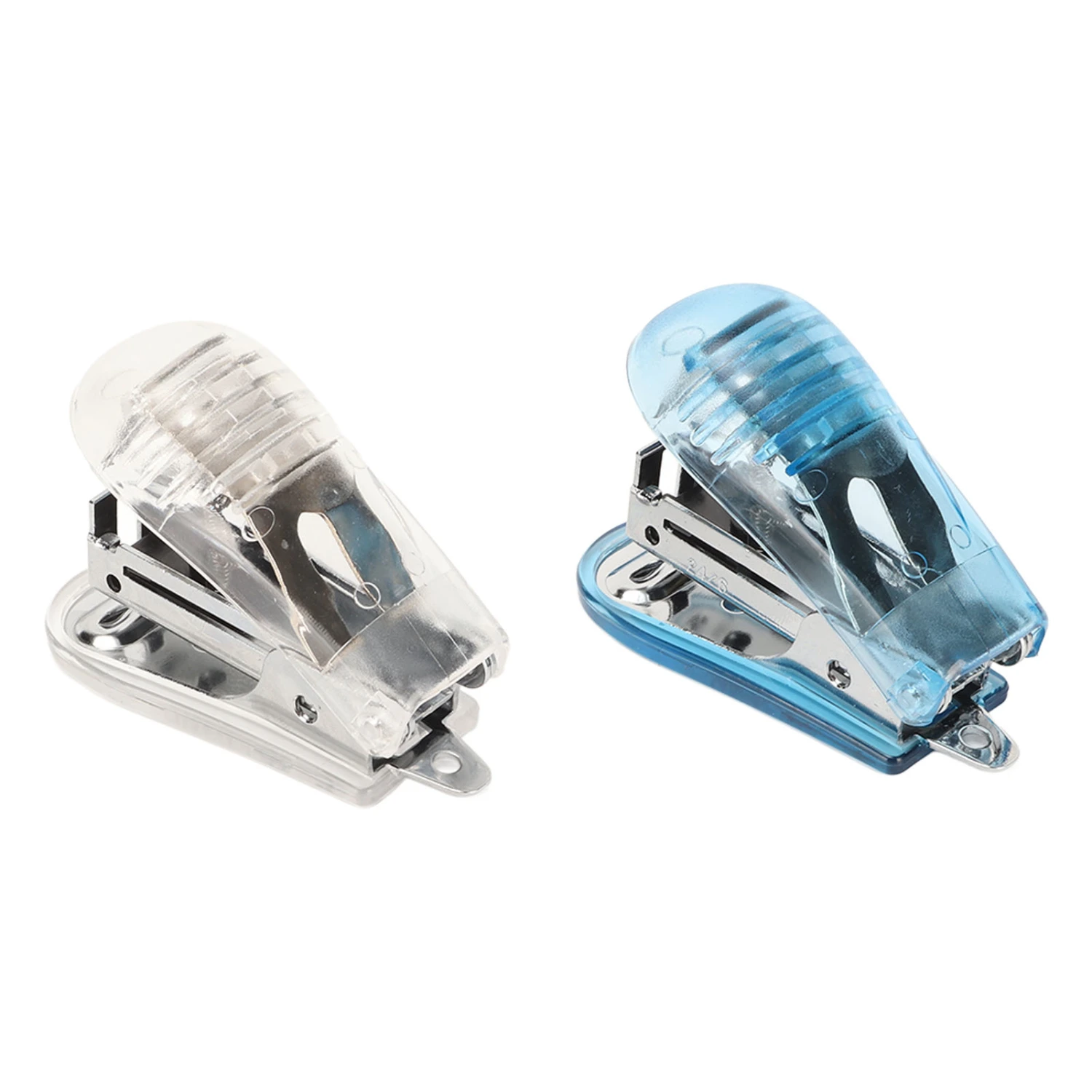 2pcs Mini Stapler 20 Sheets Capacity Lever Structure Portable Stapler Handheld Stapler for 24Pin 6Pin White Blue