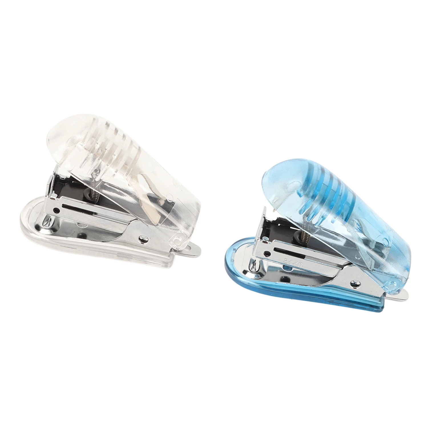 2pcs Mini Stapler 20 Sheets Capacity Lever Structure Portable Stapler Handheld Stapler for 24Pin 6Pin White Blue
