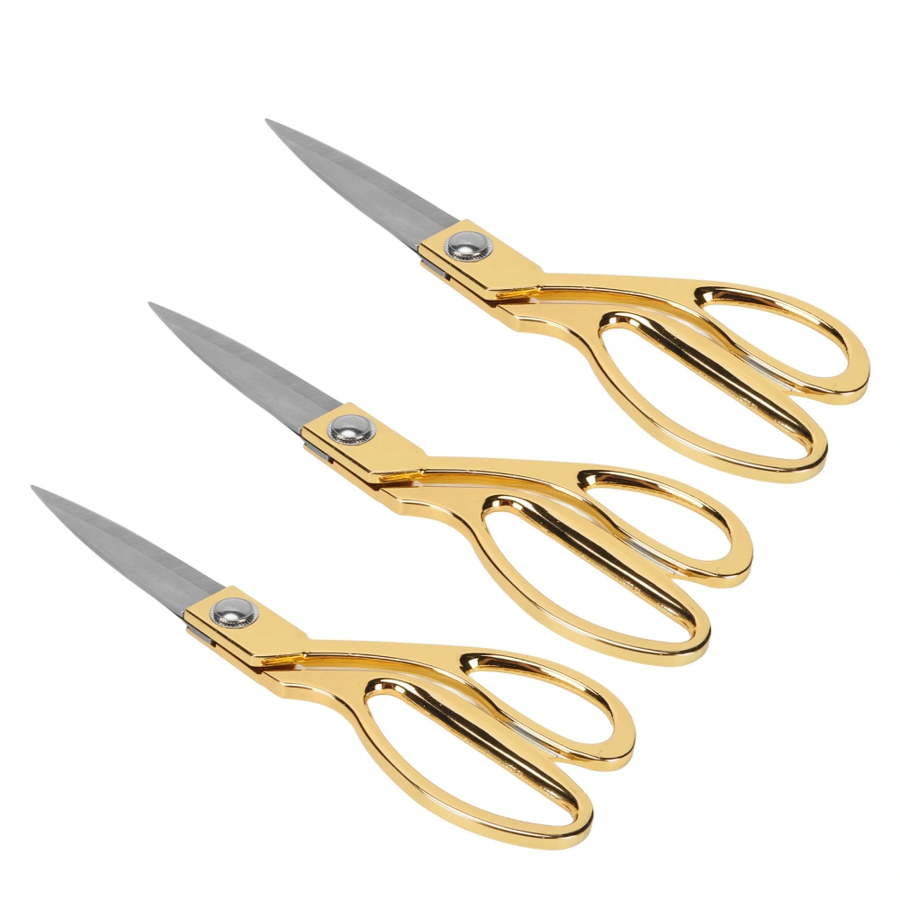 3 Pcs Sewing Scissors Stainless Steel Ergonomic Design Lightweight Portable Fabric Scissors