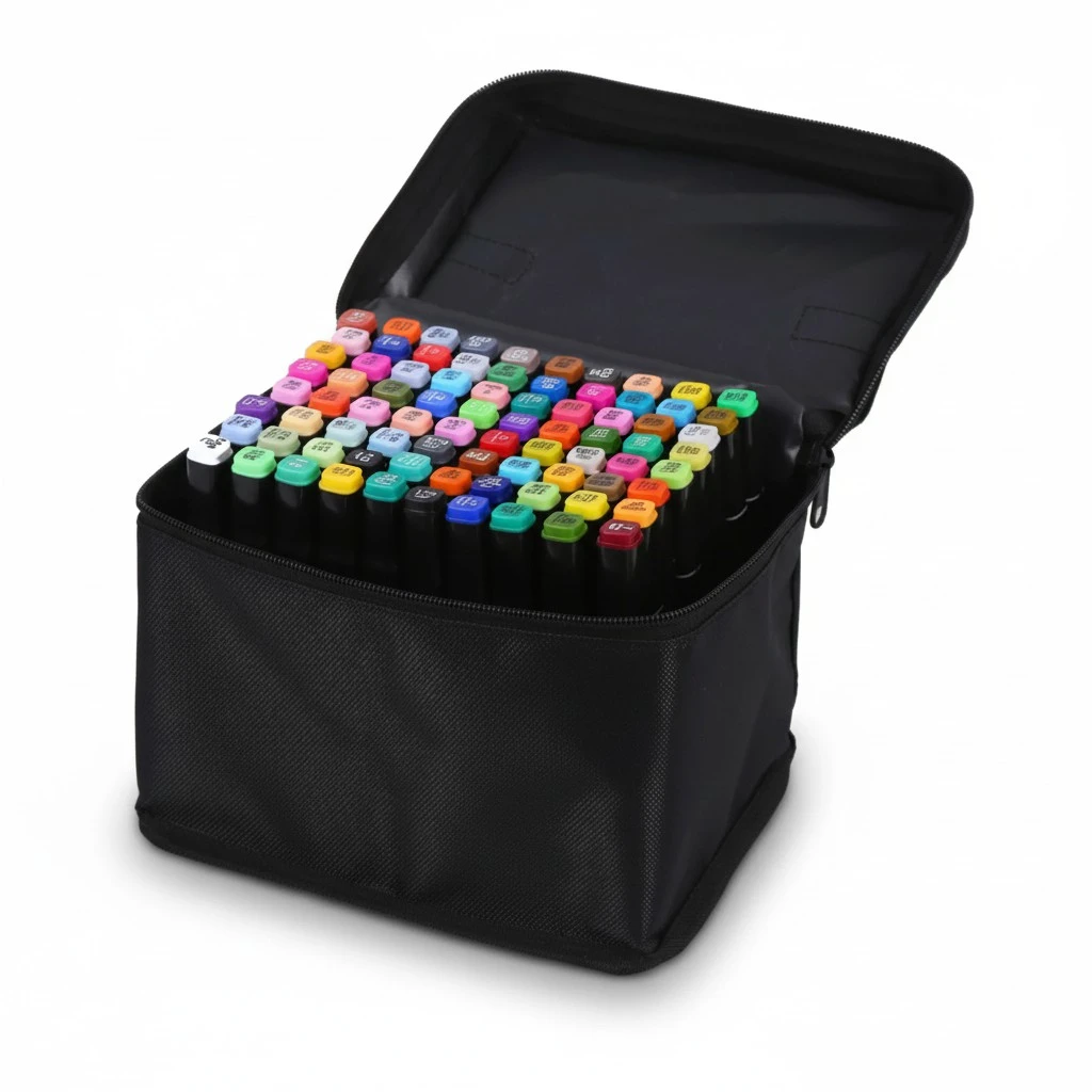 80 Colored Double Head Marker Pens Easy to Color Drawing Markers with Handbag for Painting