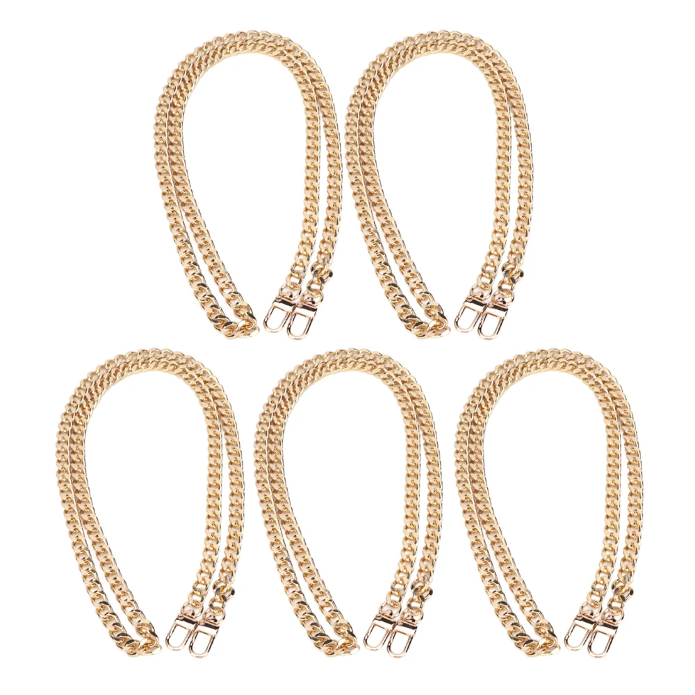 5 Pcs Jewelry Chain Elegant Rustproof 1m Length Metal Craft Chain for DIY Necklaces Bracelets Anklets Gold