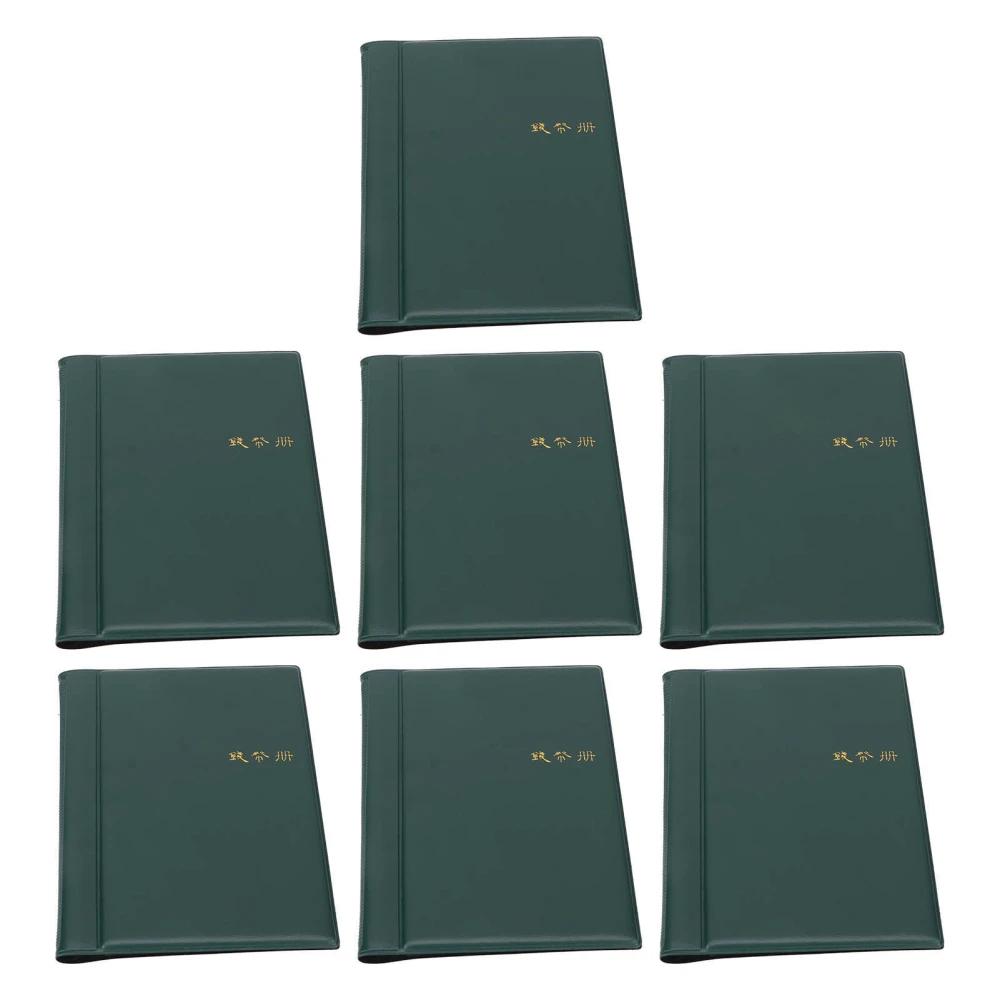 7 Pcs Coin Collection Book Green Clear Pages Waterproof Dustproof 120 Pockets Coin Collection Book Album